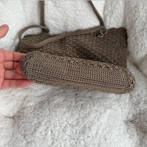 The SAK crochet large shoulder bag, Cognac color. - Picture 3 of 6